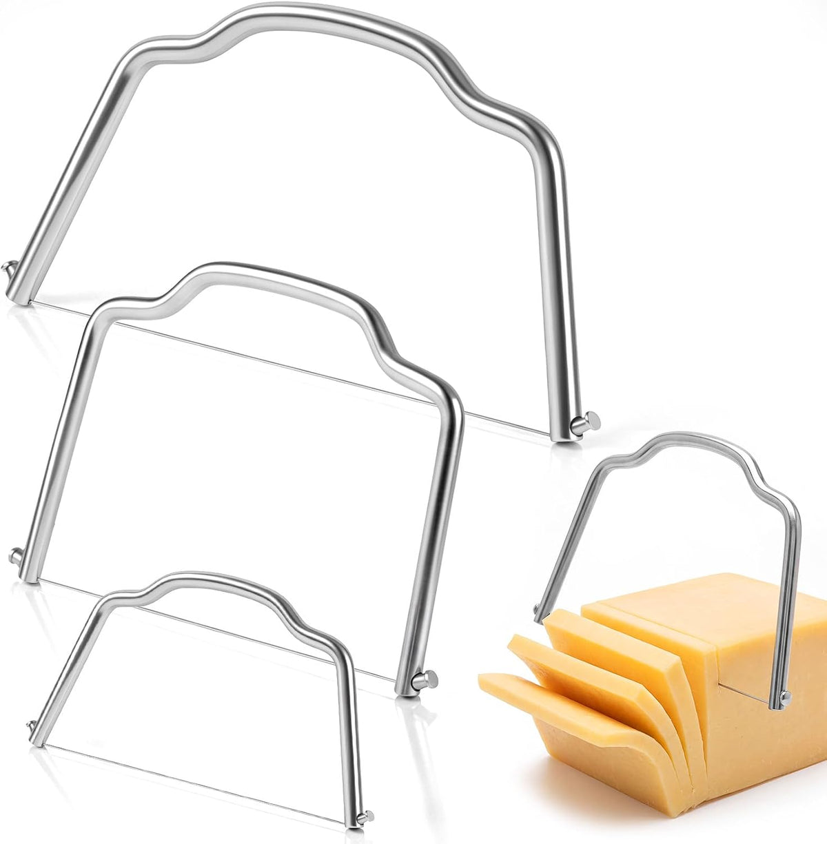 Cheese Slicer & Cheese Cutter Set 5.5/3.8/3.4 Inch（3Pcs）
