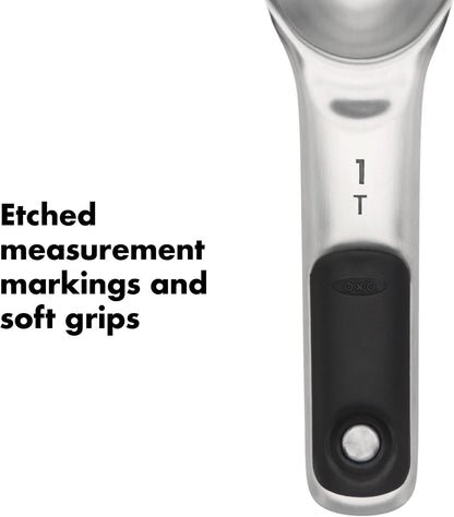 OXO Good Grips 4 Piece Stainless Steel Measuring Cups with Magnetic Snaps
