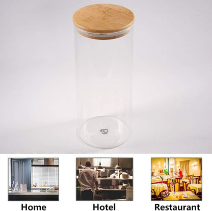 77L Glass Storage Containers with Lids [Multi-Size Set of 5], Airtight Glass Canisters for Kitchen & Pantry Organization, Clear Food Jars for Pasta, Cereal, Flour, Sugar, Coffee, Nuts & Snacks