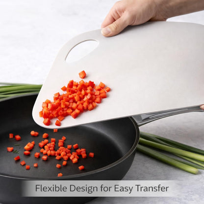 4-Piece Cutting Mats Set, Poly Kitchen Cutting Boards with Non-Slip Surface, Small & Medium Sizes for Food Prep, Flexible & Lightweight, Cream