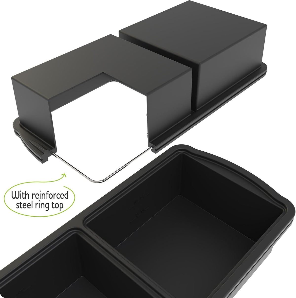 Zip Standing Silicone Freezer Trays with Lid,1-cup Soup Freezer Container large Ice Cube Molds with Reinforced Steel Ring Top for freezing Soup Sauce Broth Leftovers oven Dishwasher -Safe(2-Pack)