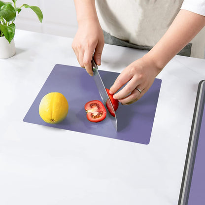 WK Small Flexible Plastic Cutting Boards for Kitchen Set of 3, Non Slip Cutting Mats for Meat, Mini Cutting Board Mats, BPA Free, Dishwasher Safe, 7.3x11.5"