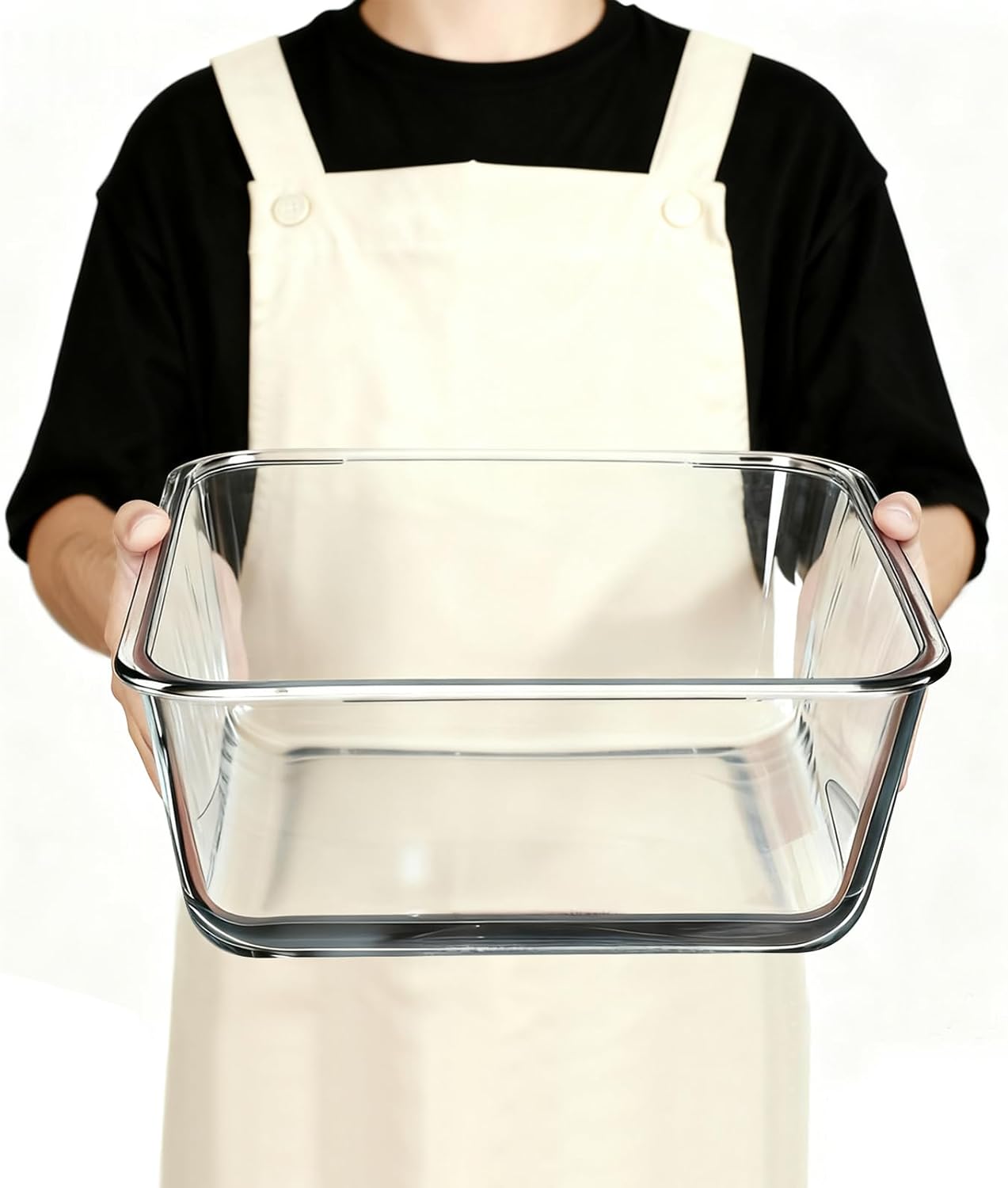 200oz/6000ml/26cup Extra Large Glass Storage Containers with Airtight Lid - Borosilicate Large Glass Food Storage for Rotisserie Chicken, Turkey - XL Big Glass Soup Bowls Freezer to Oven Safe