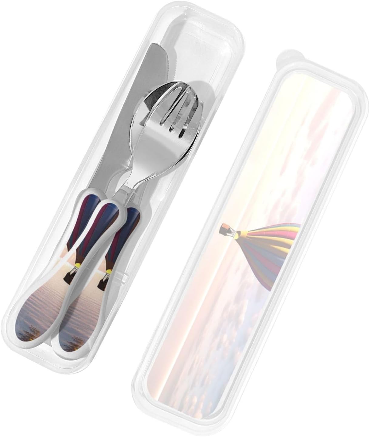 3-Piece Kids Silverware Set With Storage Case, Stainless Steel Reusable Children Safe Knife Spoon Fork Set Insects Love Children Flatware Set For Kids Lunch Box