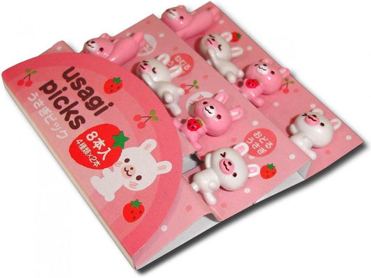 Bento 3D Food Pick, 8-Piece, Rabbit