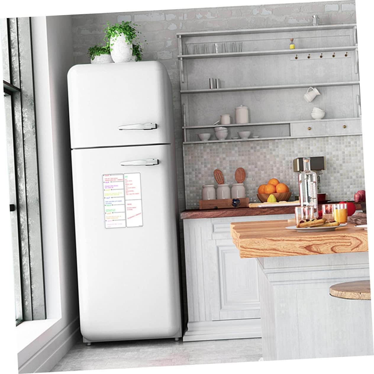 Magnetic Weekly Meal Planner Board for Fridge Magnetic Schedule Organizer for Tasks and Grocery Lists Reusable Dry Erase Whiteboard