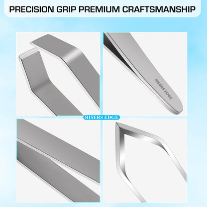 Fish Bone Tweezers, Professional Stainless Steel Fish Bone Remover Tool, Precision Non-Slip Kitchen Tweezers for Salmon, Trout & Seafood, Chef Food Tweezers, Fish Scale Remover