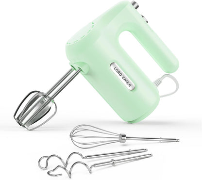 5-Speed Small Hand Mixer Electric, 300W Compact Portable, Black