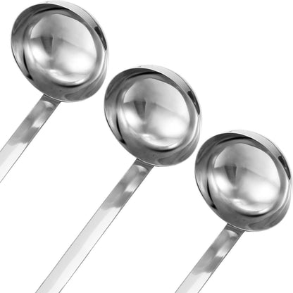 meekoo Stainless Steel Ladles Soup with Long Handle, 6oz