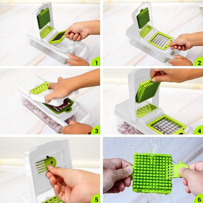 ADOV Vegetable Chopper With Container, Mandoline Slicer For Kitchen