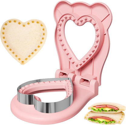 32PCS Sandwich Cutter and Sealer Set Sandwich Cutter for Kids, Vegetable Fruit Cutter Shapes with Food Picks for Kids School Lunch Bento Box Accessories Cookie Cutters