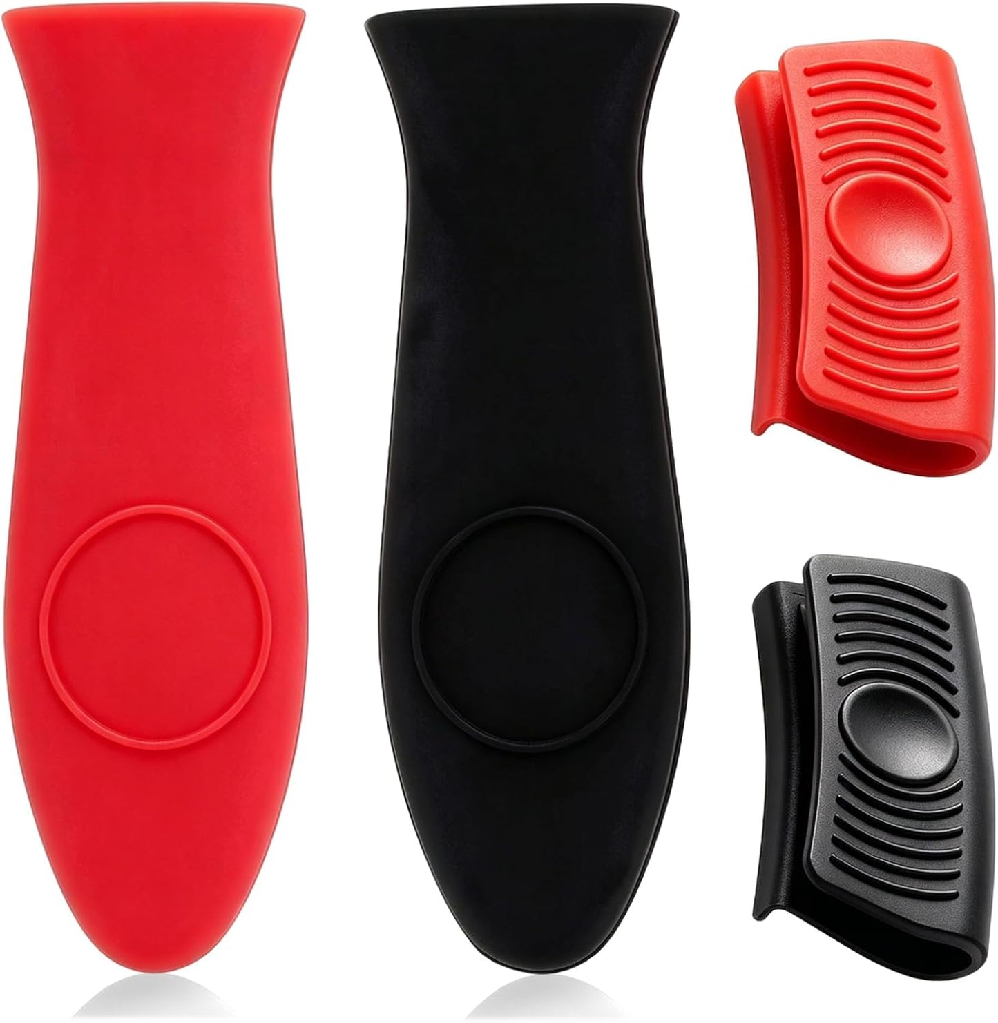 4PCS Silicone Pot Handle Cover，cast Iron Handle Covers，Lodge Silicone Handle for cast Iron Skillet