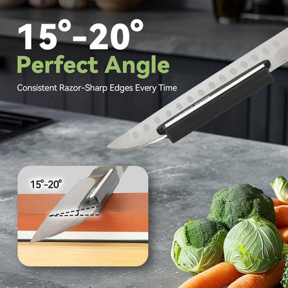 Koja Fixed Angle Whetstone Sharpener Blade Guide for Kitchen Knives
