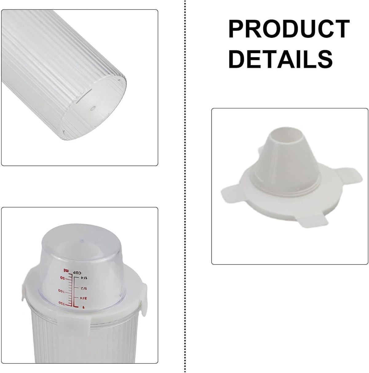 Cereal And Rice Storage Container With Airtight Lid, Pour Spout, And Measuring Cup For Dry Food, Grains Flour Sugar Snacks Pet Food (Small)