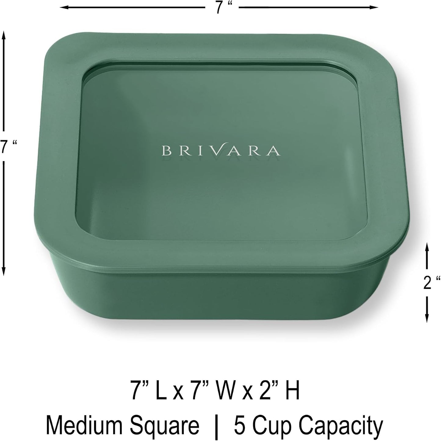 Ceramic Coated Glass Food Storage Container | No PTFE, PFOA, PFAS, and BPA | Reusable Non Toxic Meal Prep Container with Glass Lid | Easy To Store | 3 Cup Rectangle [Onyx]