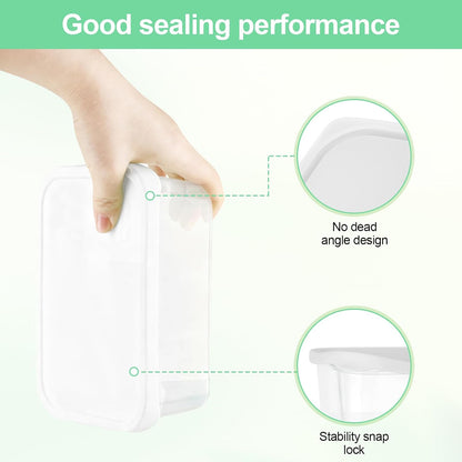Quodac Food Storage Containers 4-Pack, 4.7 Cup Leakproof Lunch Boxes with Silicone Lids, Microwave & Dishwasher Safe, BPA-Free Meal Prep Containers