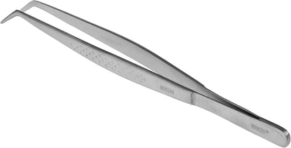 Mercer Culinary 18-8 Stainless Steel Chef Plating Tongs, Offset Tip, 6-1/2 Inch