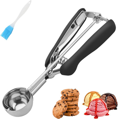 Large Cookie Scoop 3 Tablespoon, Size #20 Dough Scoops for Baking, Trigger Ice Cream Scooper, Stainless Steel Portion Scoop for Jumbo Cookies, Pancakes, Cupcakes, Meatballs