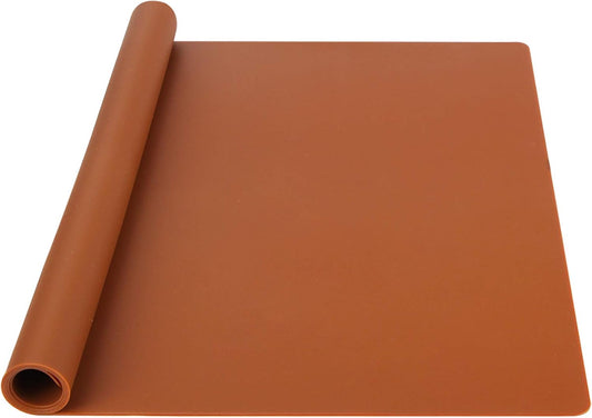 Webake Extra Large Silicone Mat For Countertop, Multipurpose Nonstick Heat Resistant Mat 23.6" x 15.7" for Baking, Rolling Dough, Fondant, Resin Expoxy, Craft, Jewerly (Red)