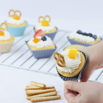 60PCS Silicone Lunch Box Dividers, Heavy-Duty Silicone Cupcake Liners for Muffin Cups, Reusable Kids' Lunch/Bento Box Accessories Set with Animal Forks, Food-Grade, BPA Free(20 Liners + 40 Picks)
