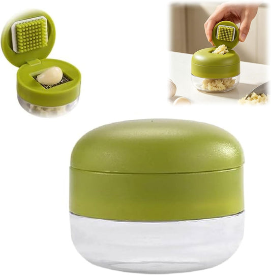 Garlic Press and Chopper, 2026 New Mini Garlic Press and Grinder for Kitchen, Portable Garlic Chopper Crusher Tool, Manual Garlic Cutter for Kitchen Cooking and Food Prep