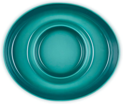 Le Creuset Stoneware Signature Oval Chip and Dip Platter, 13", White