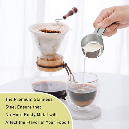 1PCS 3/4Cup (180ml, 6oz) Single Measuring Cup, Stainless Steel Measure Scoop, Metric and US Measurement, Dishwasher Safe