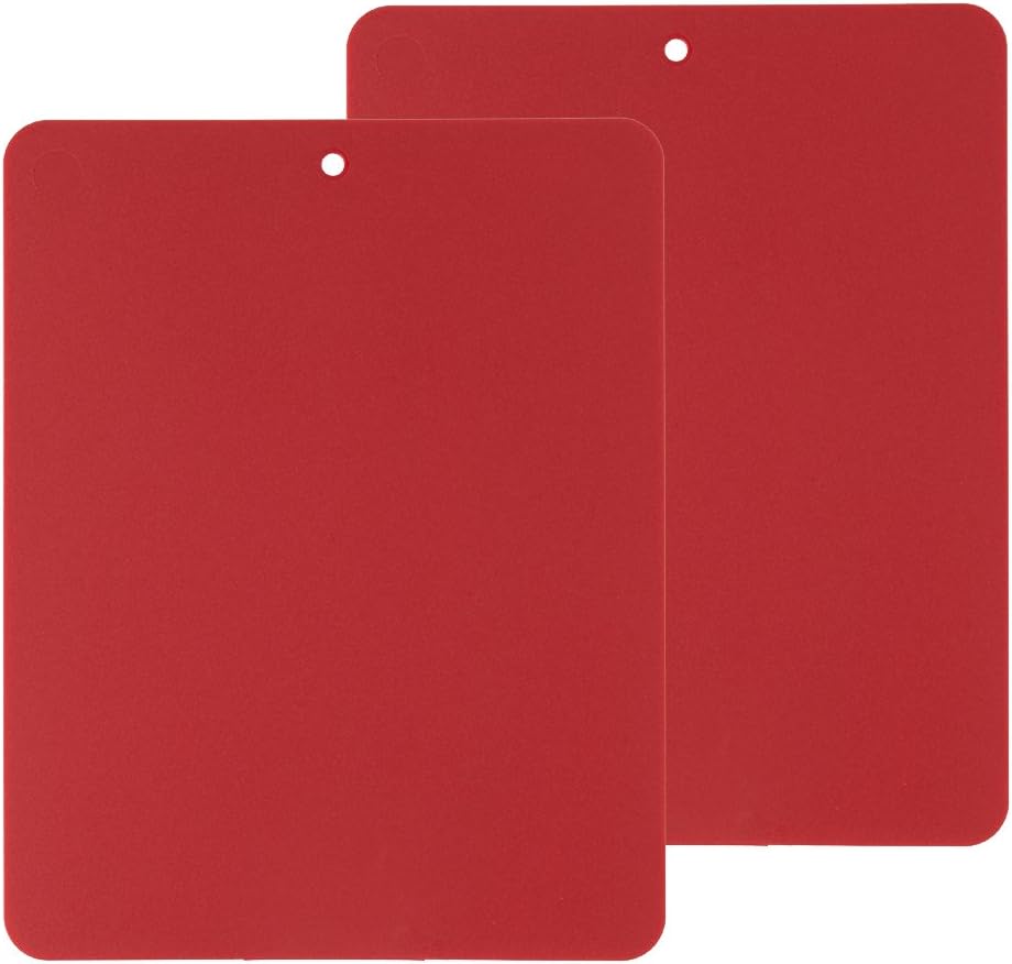 Linden Sweden Flexible Cutting Board 2-Pack - Lays Flat for Secure Work Surface - Extra-Thick for Durability - BPA-Free and Food-Safe (Red)