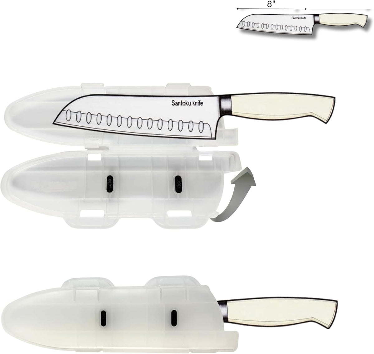 Blade Guard™ 8" Locking Kitchen Knife Blade Protector