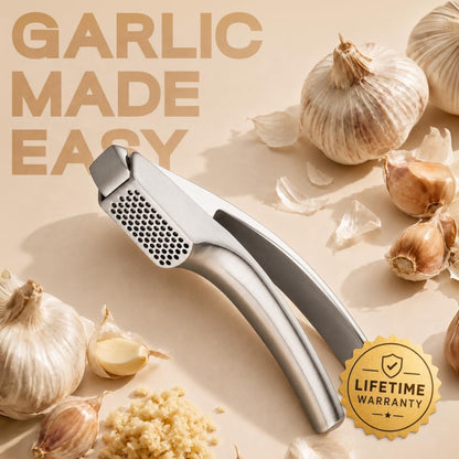 Gourmet Easy Garlic Press Lifetime Replacement, No Need to Peel, Fine Mince