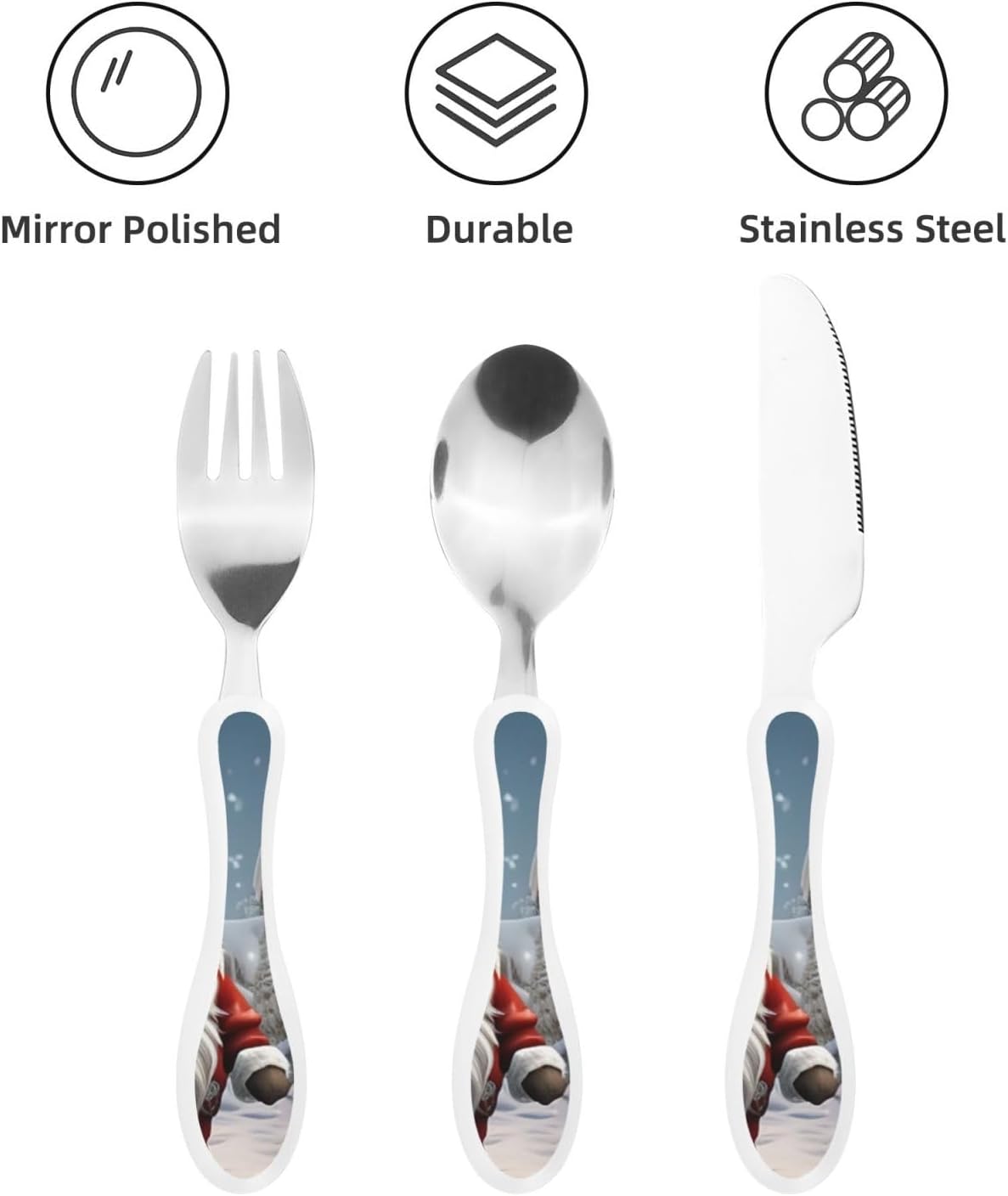 3-Piece Kids Silverware Set With Storage Case, Stainless Steel Reusable Children Safe Knife Spoon Fork Set Yellow Sunflowers Children Flatware Set For Kids Lunch Box