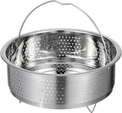 UPKOCH Mesh Strainer Steamer Basket Stainless Steel Vegetable Steamer Basket Steam Cooking Insert for Dumpling Steaming Basket with Handle for Veggie Fish Seafood Cooking, 20cm