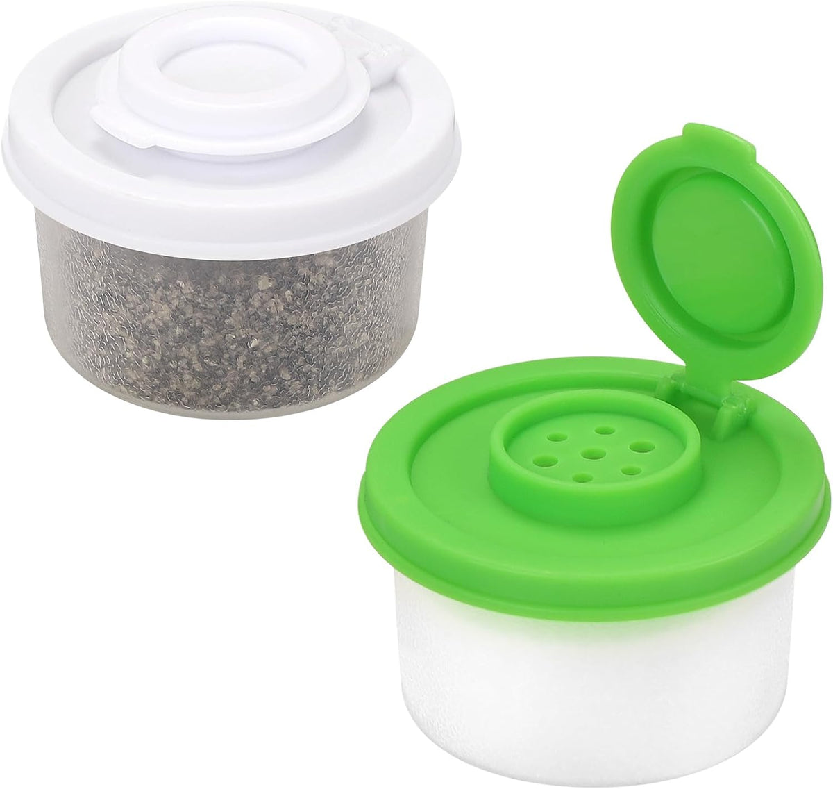Accmor Salt and Pepper Shakers, Mini Salt Shaker to go Moisture Proof Salt Pepper Shakers Spice Container Dispenser for Camping Picnic Lunch Boxes Travel Kitchen