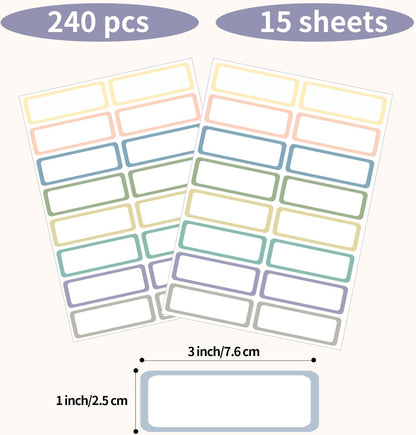 Removable Freezer Labels Stickers, 1 x 3 Inch Blank Removable Freezer Labels Food Storage Stickers, Date Label Waterproof Oil Resistant Easy Clean No Residue- 250 Sheets