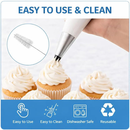 28PCS Large Piping Tips Kit with 4 Jumbo Frosting Nozzles