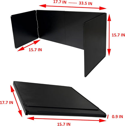 Foldable Kitchen Splash Guard, U-Shaped or 2 L-Shaped Stove Backsplash