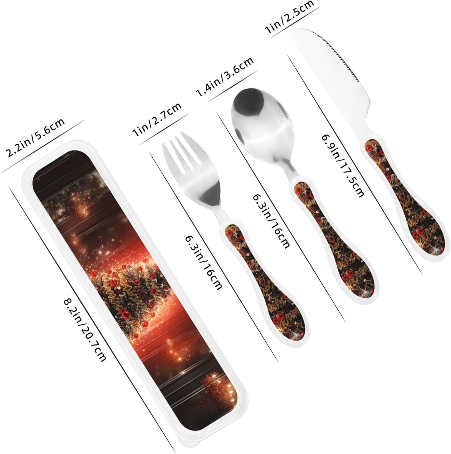 3-Piece Kids Silverware Set With Storage Case, Stainless Steel Reusable Children Safe Knife Spoon Fork Set Classic Cocktail Children Flatware Set For Kids Lunch Box