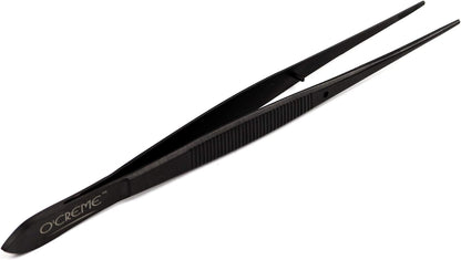 O'Creme Stainless Steel Precision Kitchen Tweezer Tongs 6.25" with Fine Tip (Purple)
