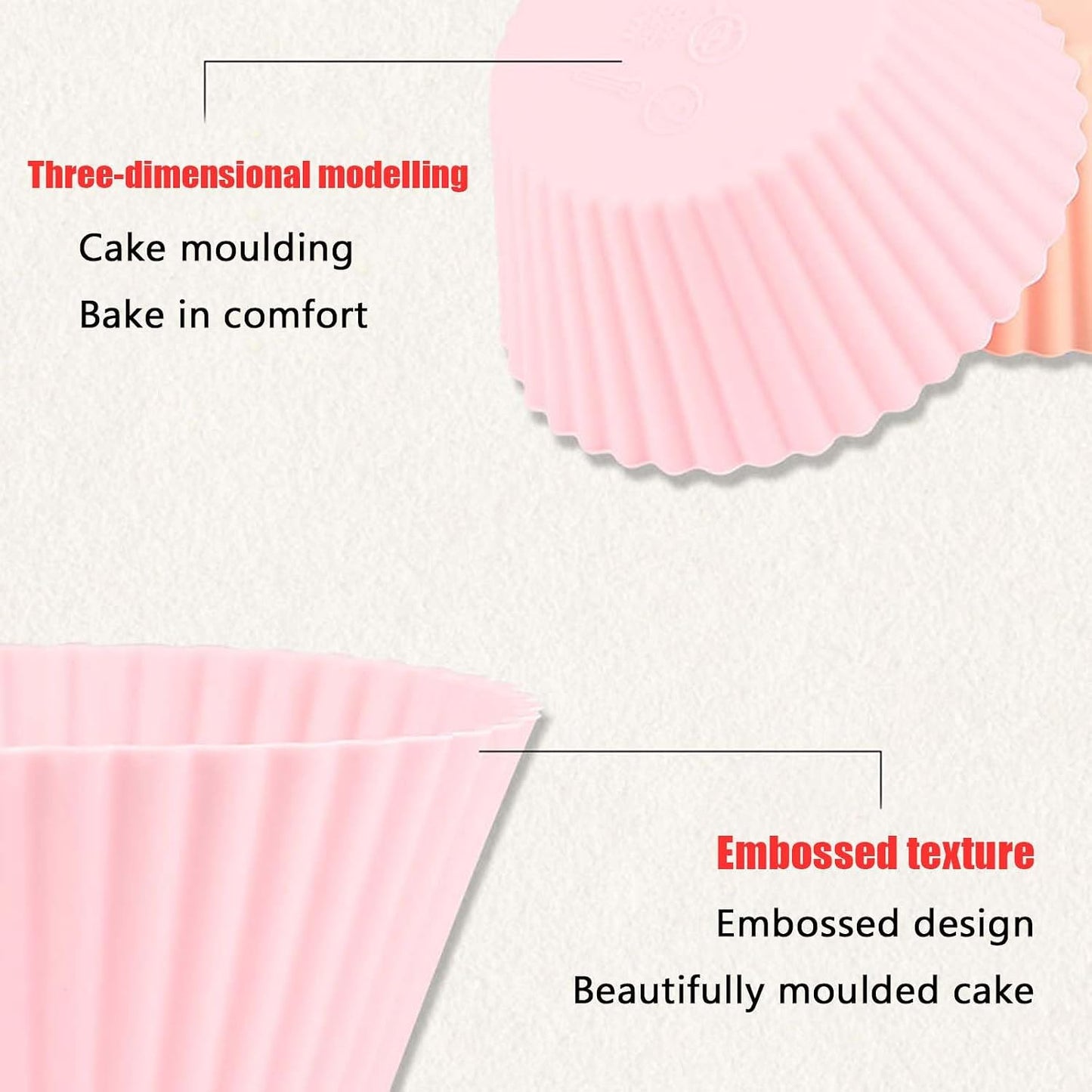 36 Pack Silicone Muffin Cups, Non-Stick Muffin Liners Cake Cup Mold Set, Reusable Silicone Baking Cups, Baking Muffin Cups Liners for Cupcakes, Multicolor