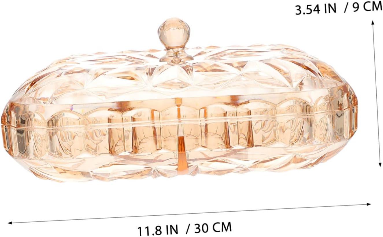 Sturdy Relish Tray with Lid Perfect for Dry Fruit Snacks Candy European Style Snack Box Dried Fruit Desktop Box