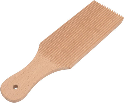 Gnocchi Board Paddle Curved Texturing Tool, Easy Dough Shaping for Home Kitchen Beechwood 9 x 5 Inch 1 Piece