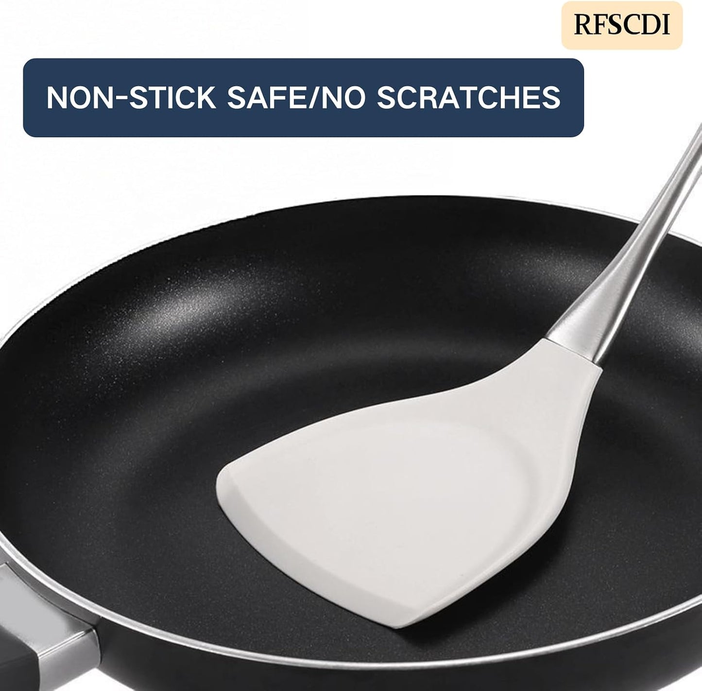 White Silicone Cooking Utensils Set-Non-Toxic, Heat Resistant, BPA Free Kitchen Utensils Set with Spatula, Spoon, Whisk & Tongs-Non-Stick& Dishwasher Safe for Nonstick Cookware