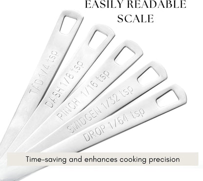 14PCS Measuring Spoons Set, 1 tbsp, 1/2 tbsp, and 1-1/16tsp Stainless Steel Measuring Spoons for Cooking Baking Spice Jars and Liquid Ingredients