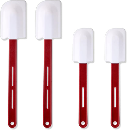 Norme 8 Pcs High Temp Silicone Spatulas Heat Resistant Rubber Spatula Commercial Silicone Scraper with Handle for Kitchen Cook Baking Mixing Utensil, Dishwasher Safe (10 Inch,14 Inch)