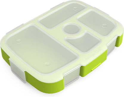 Bentgo® Kids Prints Tray with Transparent Cover - Reusable, BPA-Free, 5-Compartment Meal Prep Container with Built-In Portion Control for Healthy Meals At Home & On the Go (Mermaids in the Sea)
