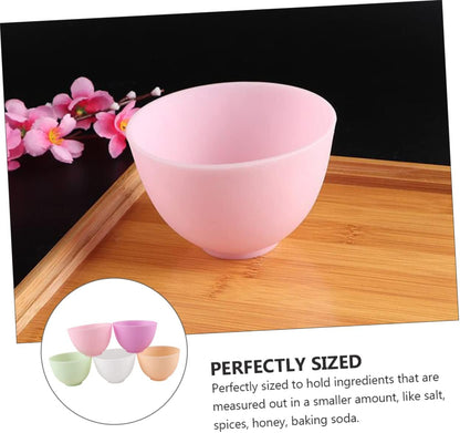FOMIYES 5pcs Odorless Silicone Bowl Flexible Mixing Bowls for Home Use for Facial Mask Prep Sauces and Ingredients Dishwasher Safe