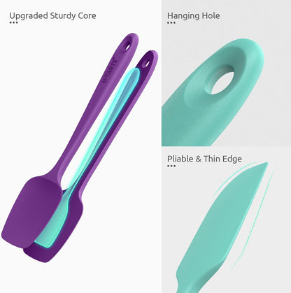 U-Taste Silicone Spatula Set with 600 Degrees Fahrenheit Heat Resistant (Black)