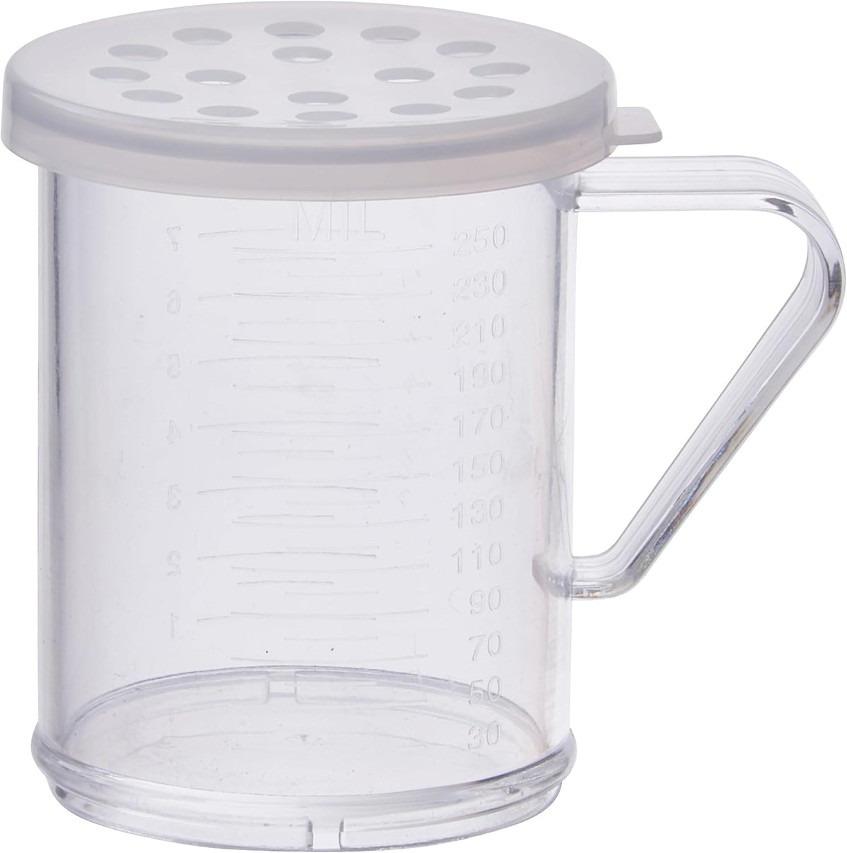 Winco 10 oz Clear Snap-on Lid Dredge