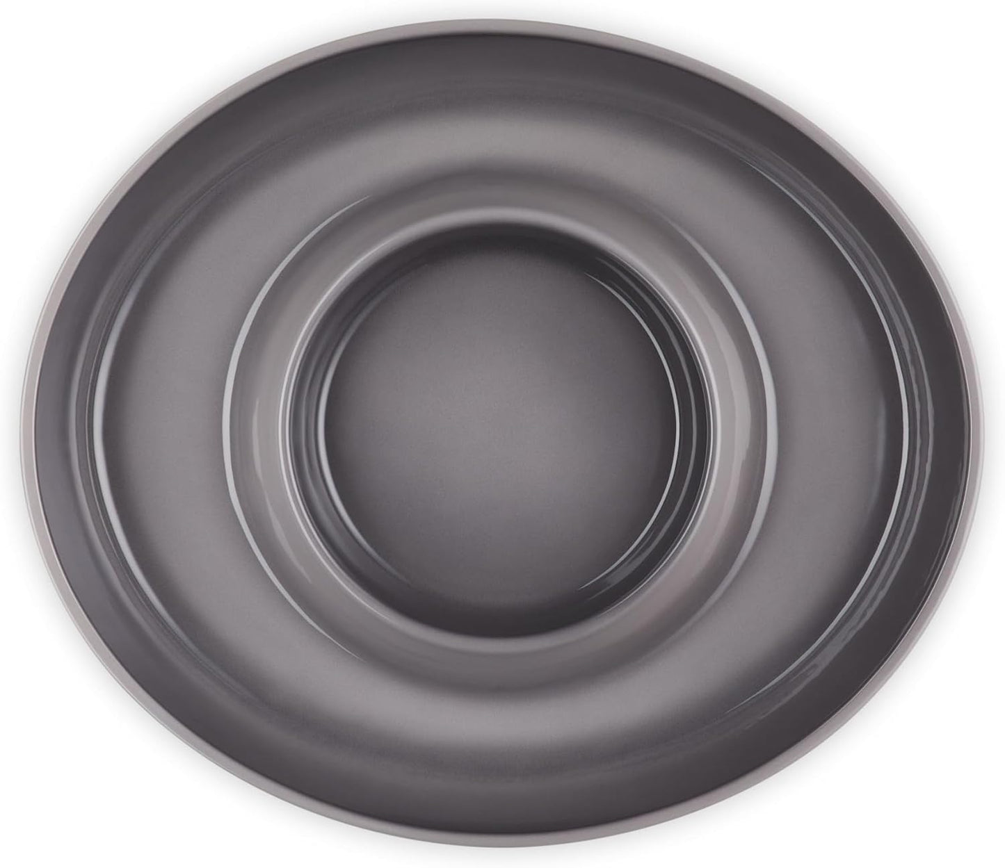 Le Creuset Stoneware Signature Oval Chip and Dip Platter, 13", White