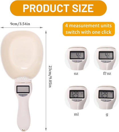 Food Measuring Scoop Scale, Digital Measuring Spoon, Weighing Spoon Scale 800g / 0.1g High Precision with LCD Screen, Display Electronic Measuring Spoon for Kitchen Gadgets and Daily Meals